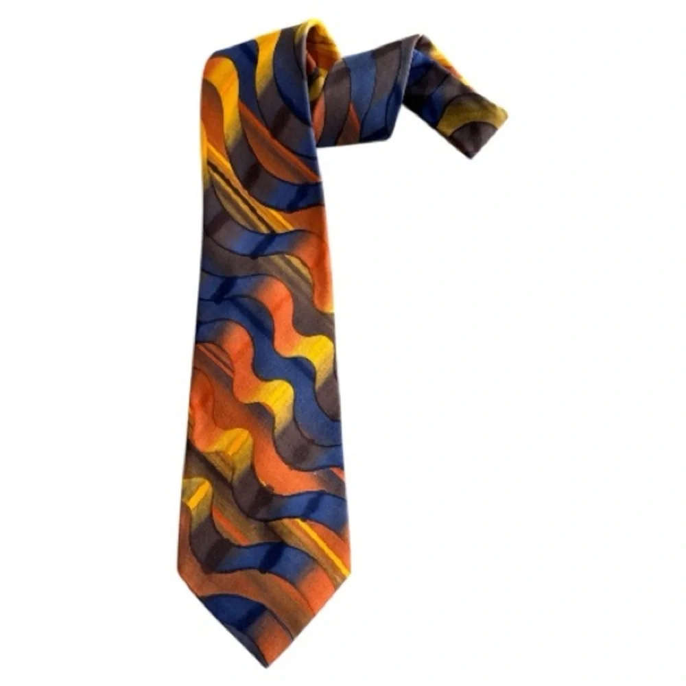 Hardy Amies London Silk Vintage Abstract Men's Tie